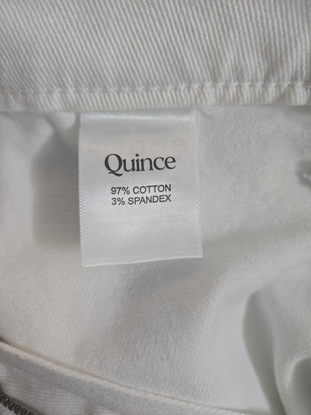 Quince Organic Stretch Cotton Twill Wide Leg Crop Pants Women’s Sz 25 White NWOT - Picture 4 of 10